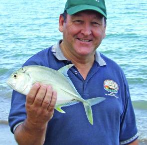 Macca was pleased with the trevally from Facing Island.